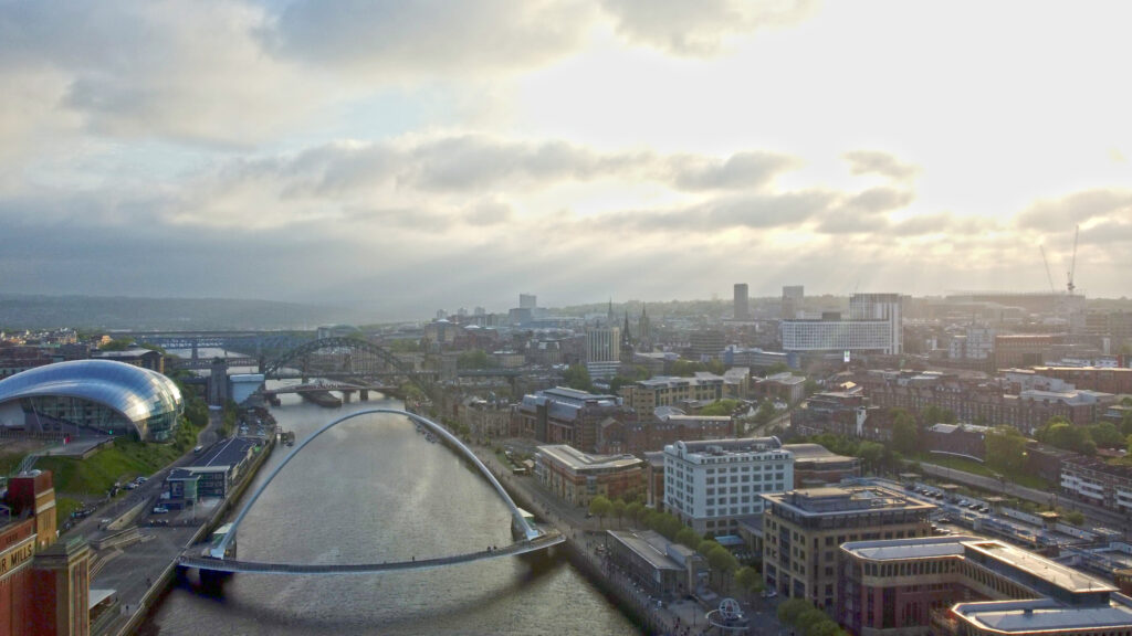 City of Newcastle River Tyne view. Newcastle City Council reduced it security risk level with Azul Platform Core.